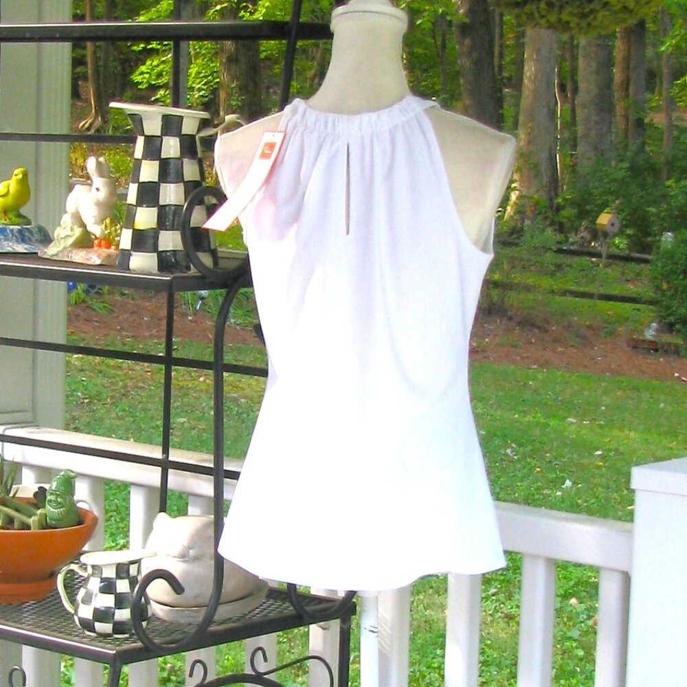 NWT Jude Connally Claire top shirt sleeveless pullover soft style Small luxury - Picture 6 of 7